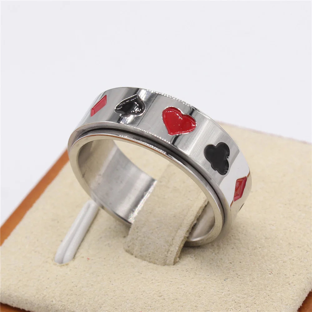 Spinnable Playing Card Ring