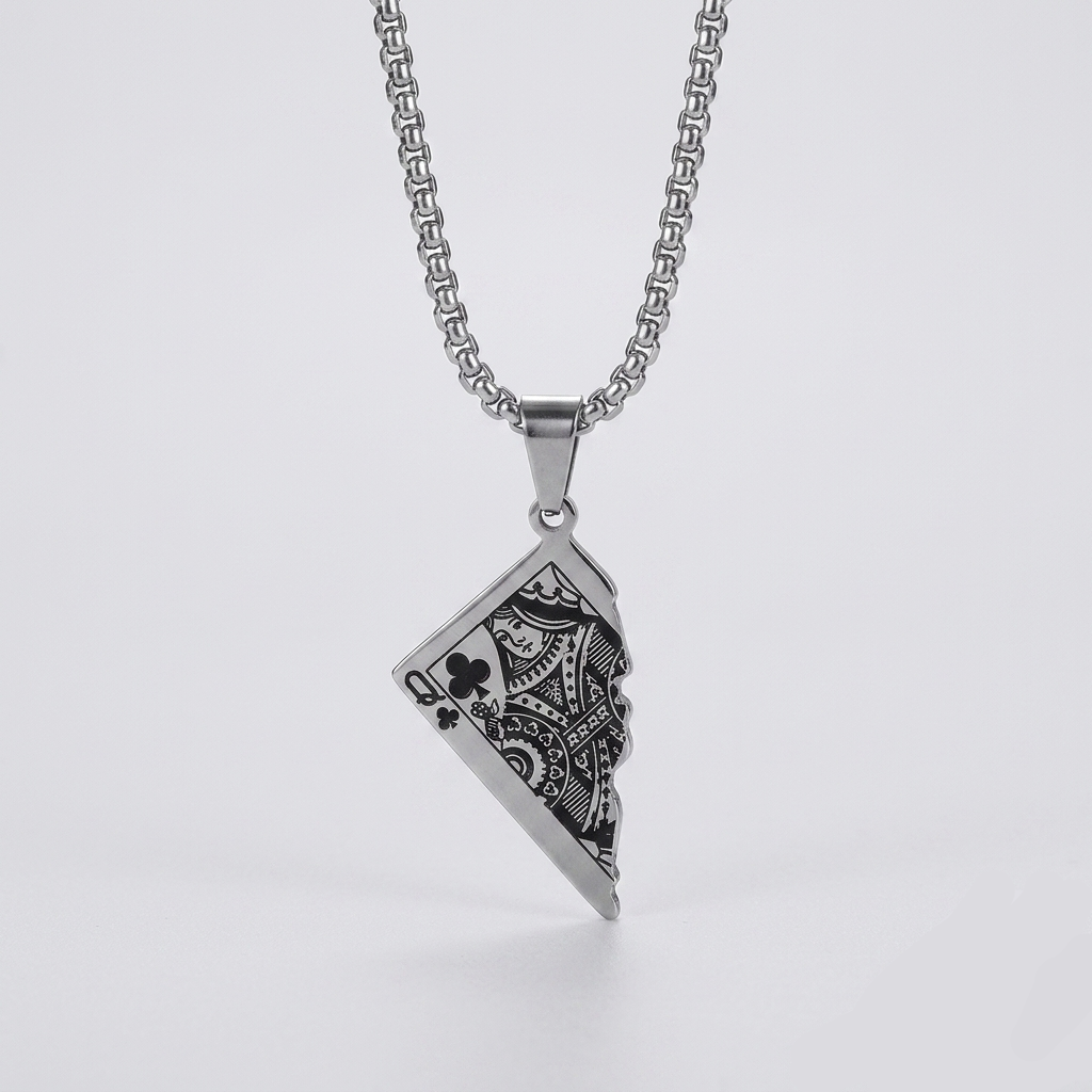 Torn Card Necklace