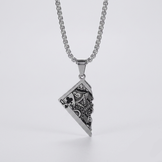 Torn Card Necklace
