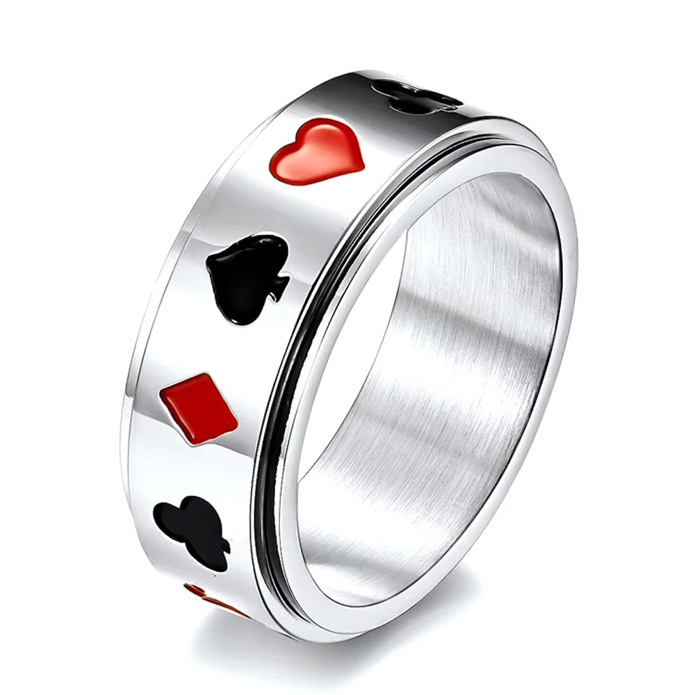 Spinnable Playing Card Ring