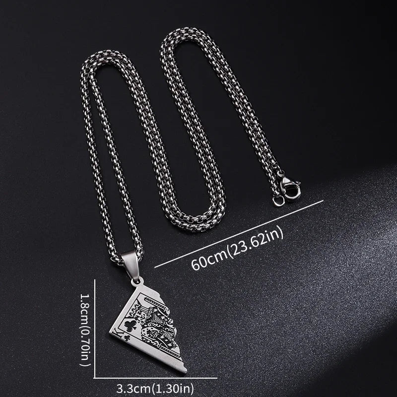 Torn Card Necklace