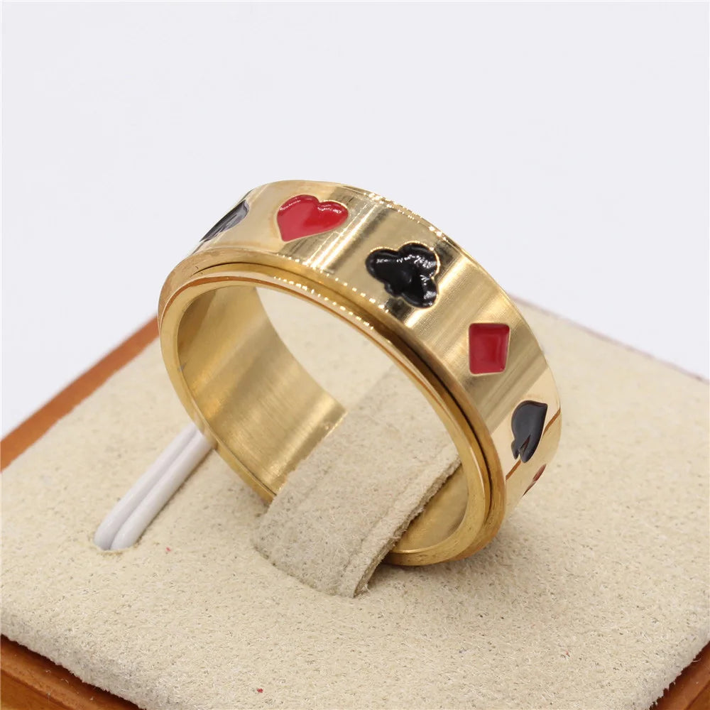 Spinnable Playing Card Ring