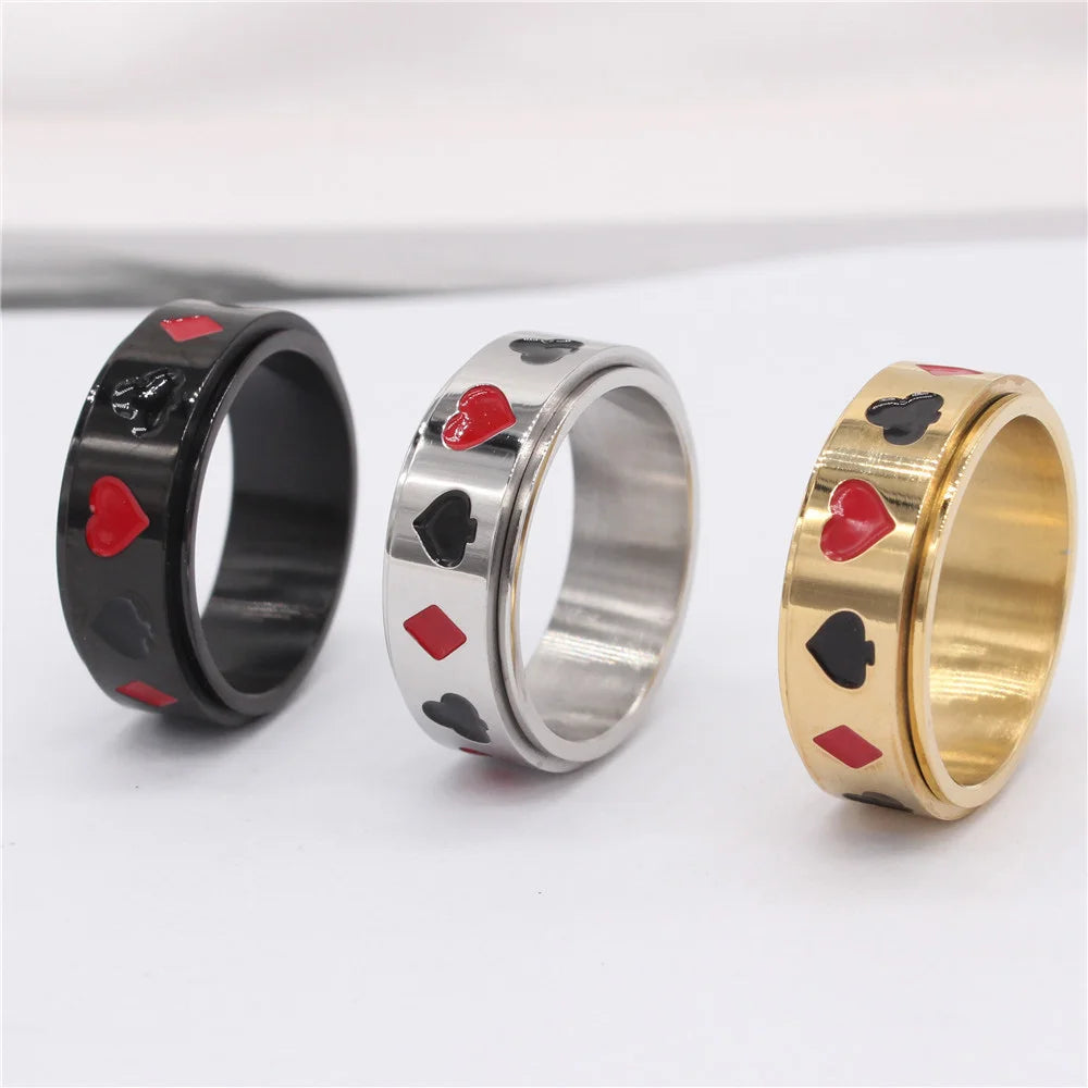 Spinnable Playing Card Ring
