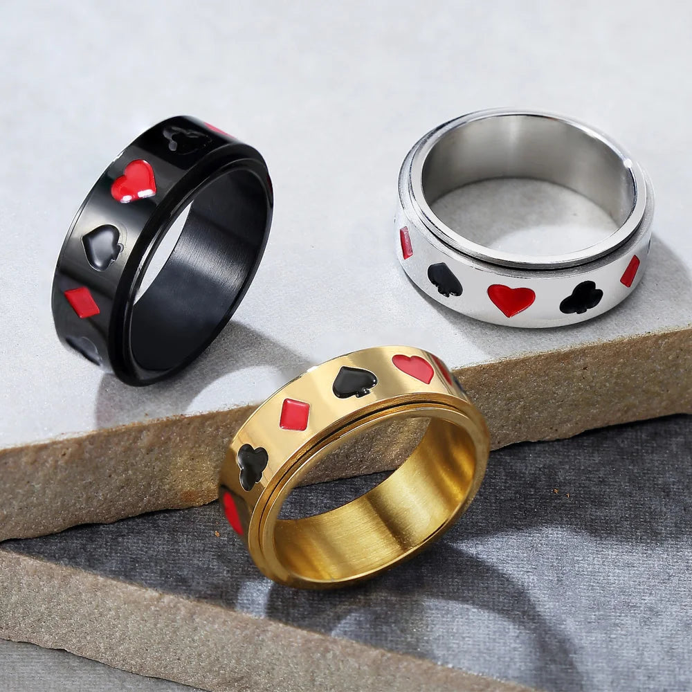 Spinnable Playing Card Ring
