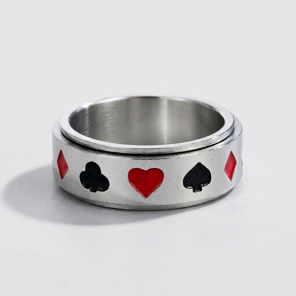 Spinnable Playing Card Ring